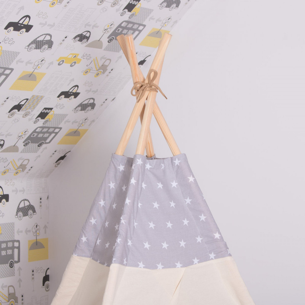 Детская палатка (вигвам) Springos Tipi XXL White/Grey TIP07