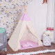 Дитячий намет (вігвам) Springos Tipi XXL White/Pink TIP09