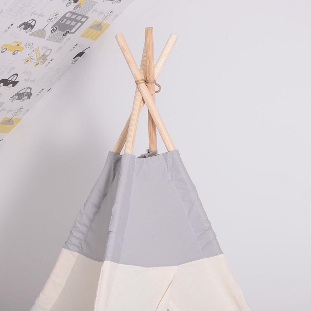 Дитячий намет (вігвам) Springos Tipi XXL White/Grey TIP10