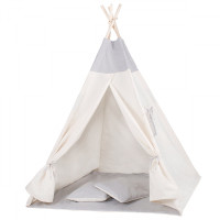 Дитячий намет (вігвам) Springos Tipi XXL White/Grey TIP10