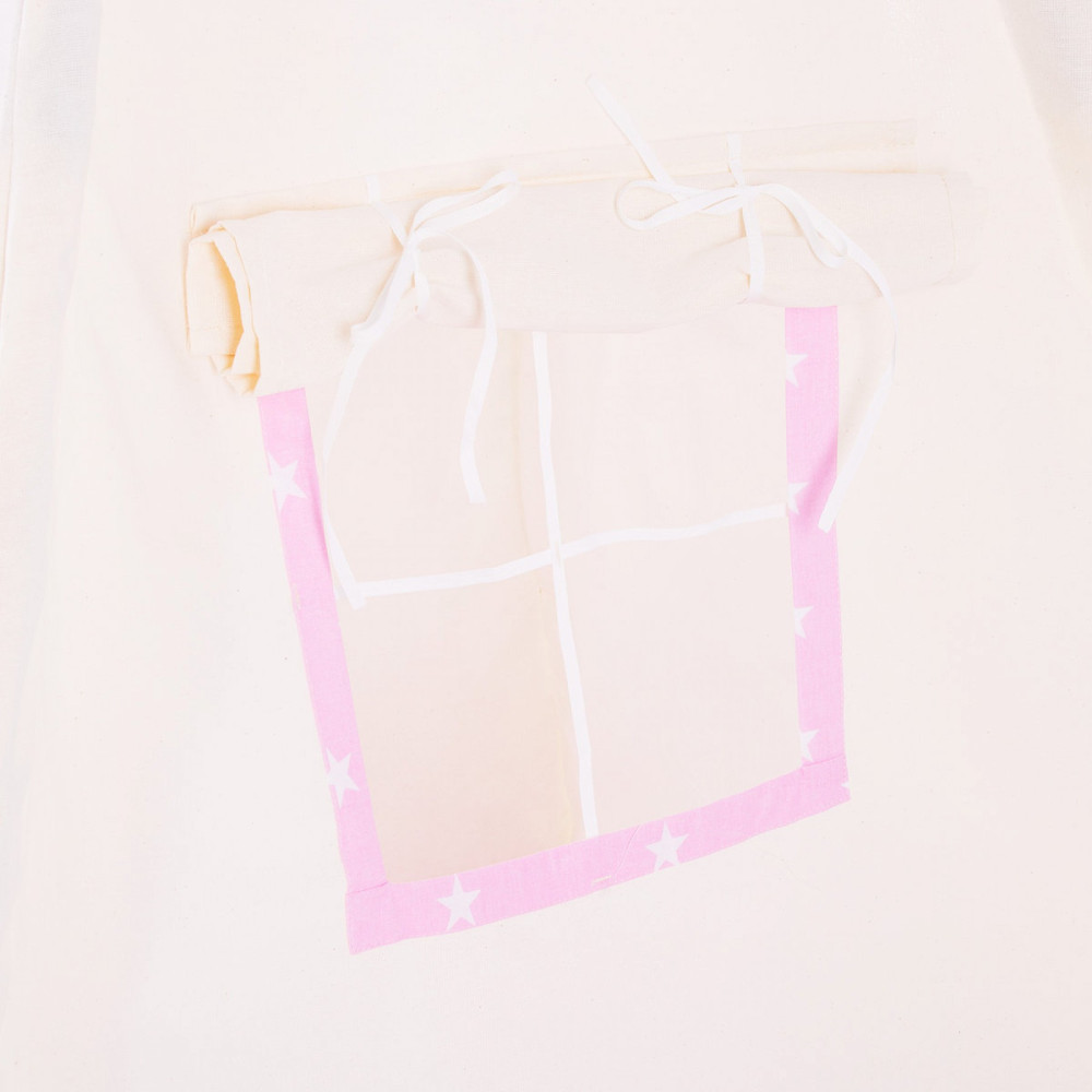 Дитячий намет (вігвам) Springos Tipi XXL White/Pink TIP12