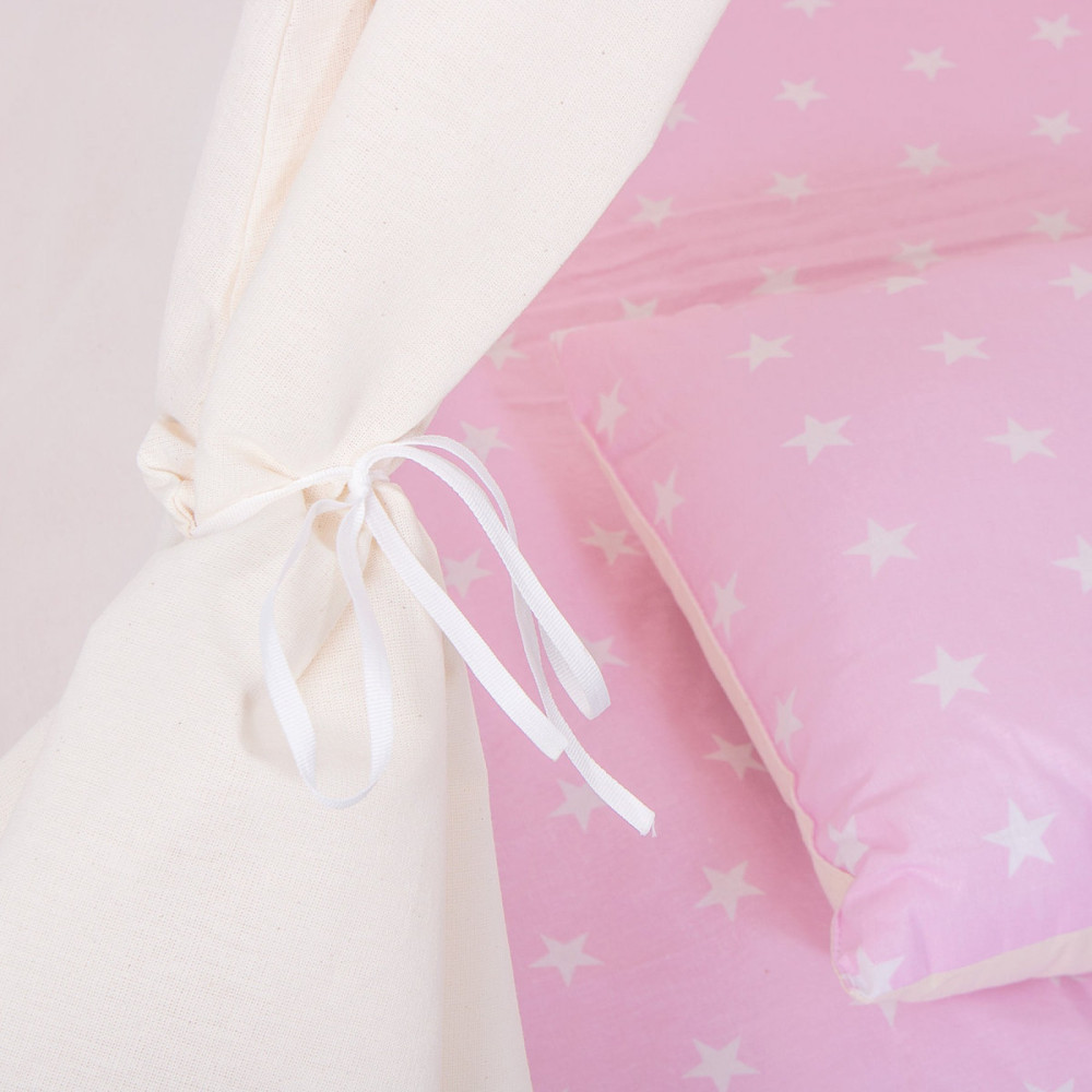 Дитячий намет (вігвам) Springos Tipi XXL White/Pink TIP12