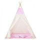 Дитячий намет (вігвам) Springos Tipi XXL White/Pink TIP12
