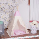Дитячий намет (вігвам) Springos Tipi XXL White/Pink TIP12