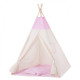 Дитячий намет (вігвам) Springos Tipi XXL White/Pink TIP12