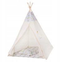 Дитячий намет (вігвам) Springos Tipi XXL White/Mix (TIP14)
