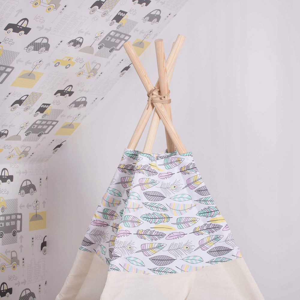 Дитячий намет (вігвам) Springos Tipi XXL White/Mix (TIP14)
