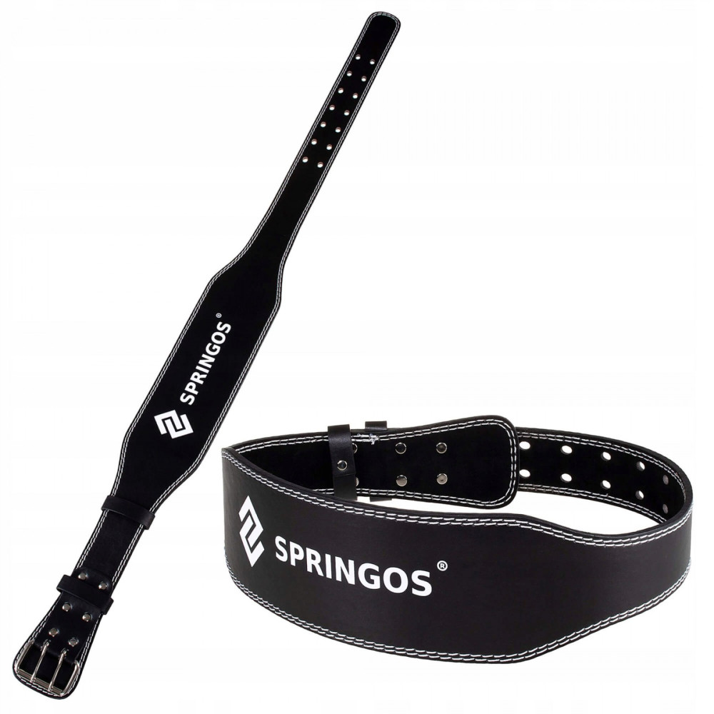 Пояс для важкої атлетики та пауерліфтингу Springos M Black (FA0119)