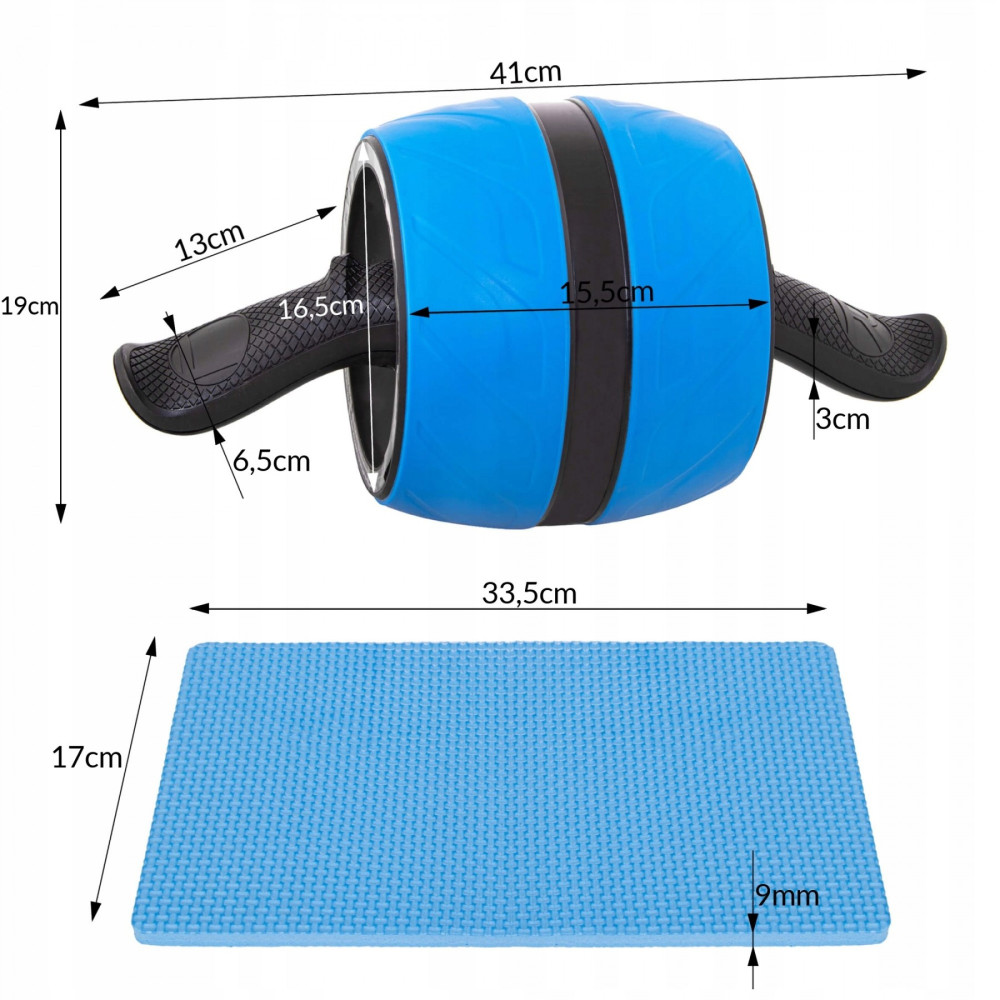 Ролик для преса Springos AB Wheel з поворотним механізмом Blue/Black (FA5000)