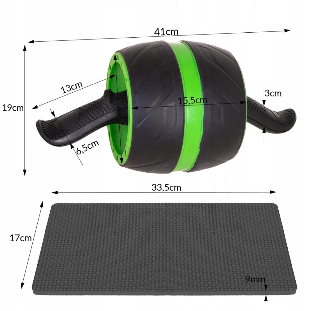 Ролик для преса Springos AB Wheel з поворотним механізмом Blue/Green (FA5010)