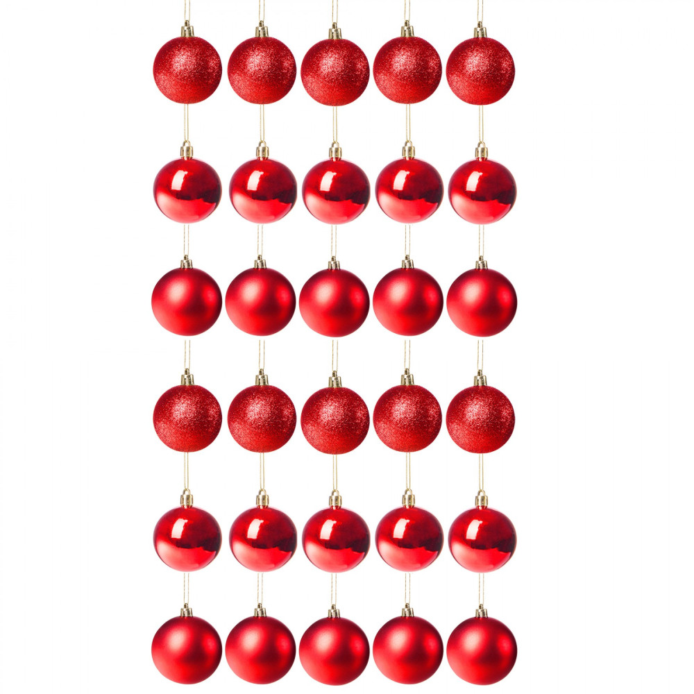 Набір ялинкових куль Springos d=6 см 30 шт CA0006