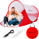 Пляжний тент Springos Pop Up 120 x 200 см PT012 Red/White