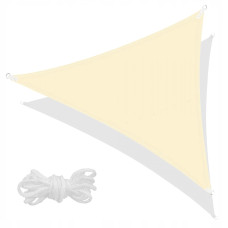Тент-парус теневой Springos для дома, сада и туризма 5 x 5 x 5 м SN1013 Light Yellow
