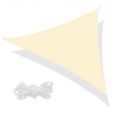 Тент-парус тіньовий Springos для дому, саду та туризму 3 x 3 x 3 м SN1016 Light Yellow