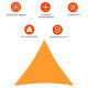 Тент-парус тіньовий Springos для дому, саду та туризму 3 x 3 x 3 м SN1019 Orange