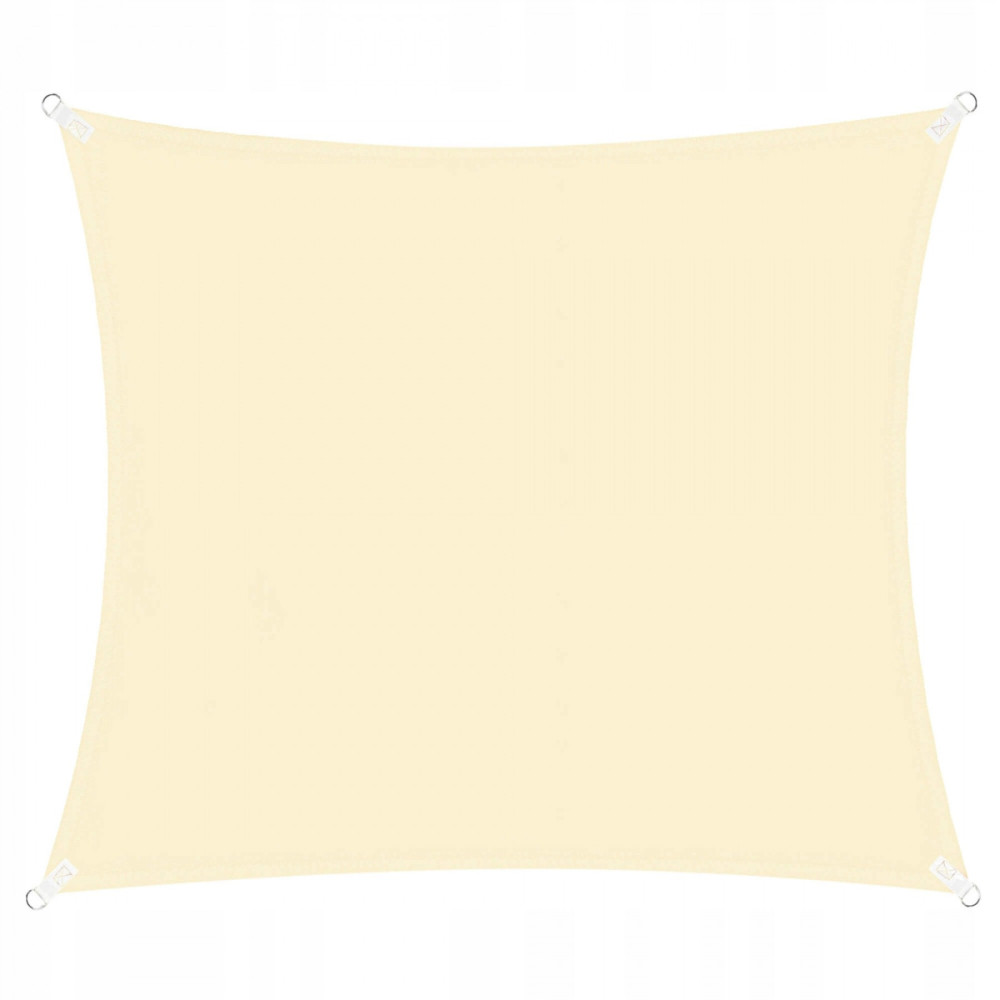 Тент-парус тіньовий Springos для дому, саду та туризму 5 x 5 м SN1020 Light Yellow