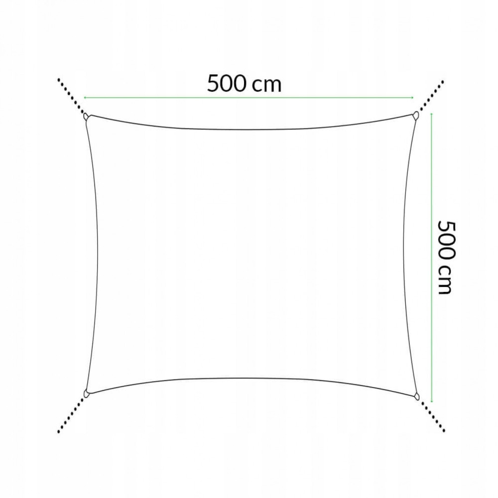 Тент-парус тіньовий Springos для дому, саду та туризму 5 x 5 м SN1021 Light Grey