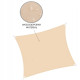 Тент-парус тіньовий Springos для дому, саду та туризму 5 x 5 м SN1022 Beige
