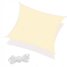 Тент-парус тіньовий Springos для дому, саду та туризму 3 x 3 м SN1028 Light Yellow