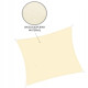 Тент-парус тіньовий Springos для дому, саду та туризму 3 x 3 м SN1028 Light Yellow