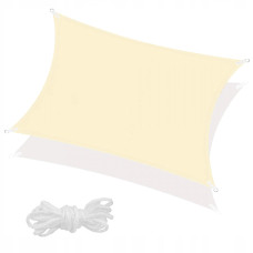 Тент-парус теневой Springos для дома, сада и туризма 4 x 3 м SN1032 Light Yellow