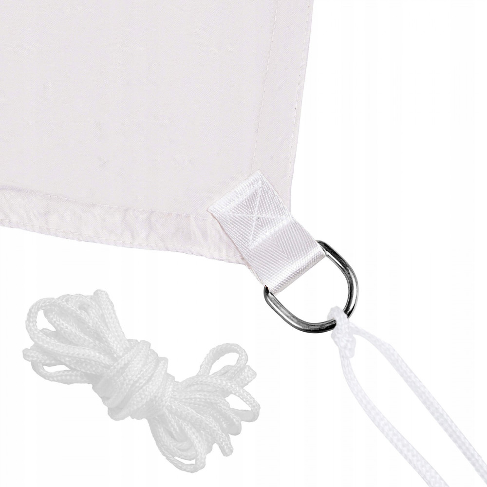 Тент-парус тіньовий Springos для дому, саду та туризму 4 x 3 м SN1033 Light Grey