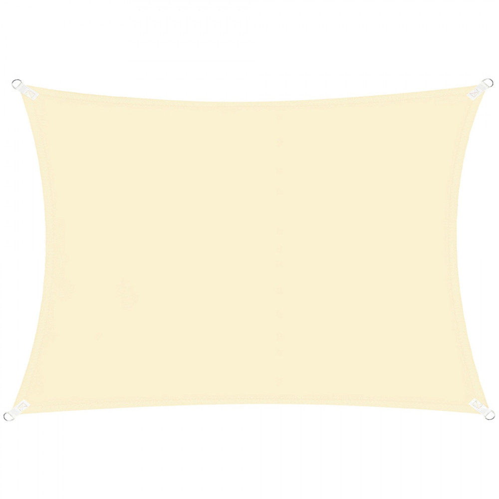 Тент-парус тіньовий Springos для дому, саду та туризму 4 x 2 м SN1036 Light Yellow