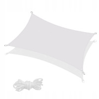 Тент-парус тіньовий Springos для дому, саду та туризму 4 x 2 м SN1037 Light Grey