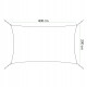 Тент-парус тіньовий Springos для дому, саду та туризму 4 x 2 м SN1037 Light Grey