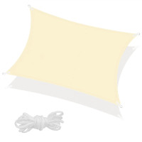 Тент-парус тіньовий Springos для дому, саду та туризму 3 x 2 м SN1040 Light Yellow