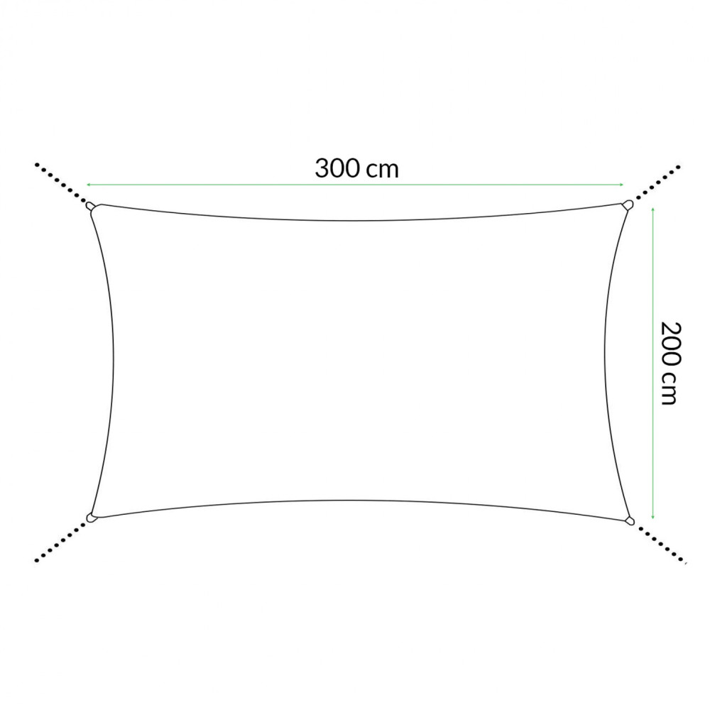 Тент-парус тіньовий Springos для дому, саду та туризму 3 x 2 м SN1040 Light Yellow
