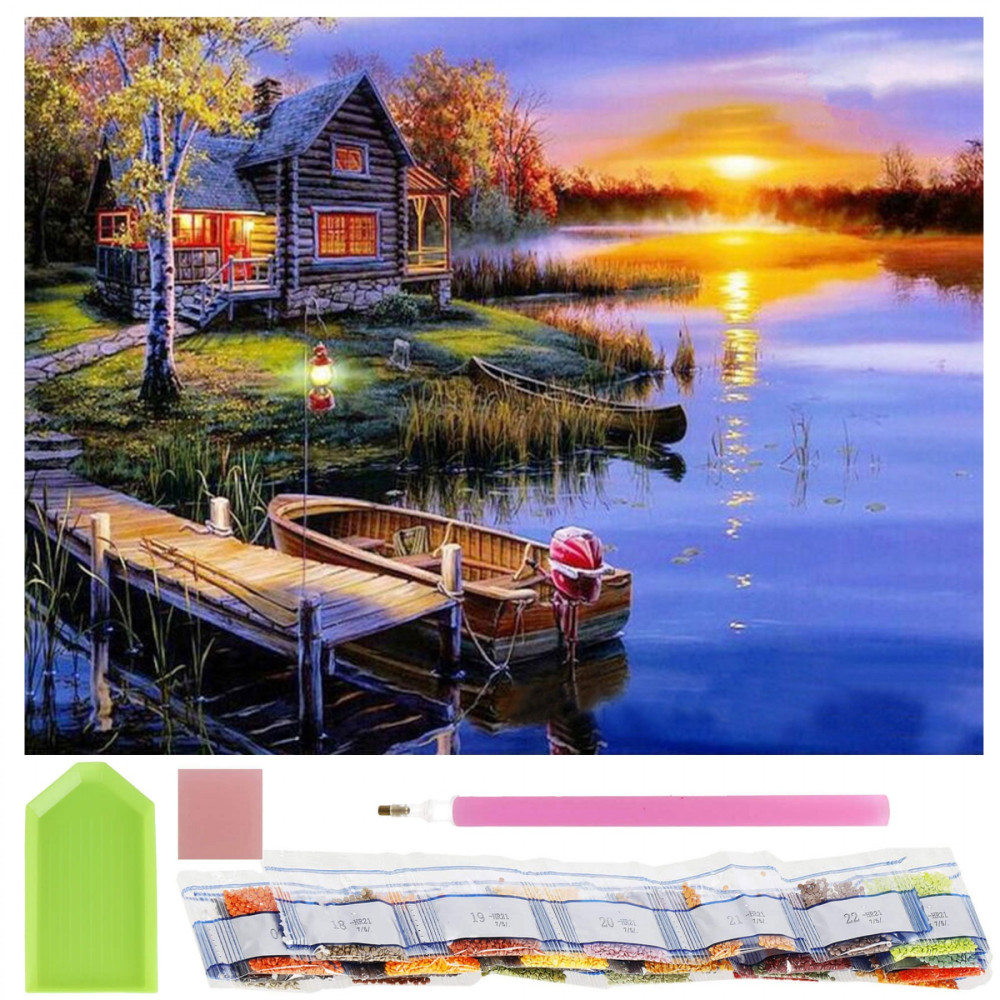 Набір алмазної мозаїки (вишивки) Springos Art 40 x 30 см DP0022