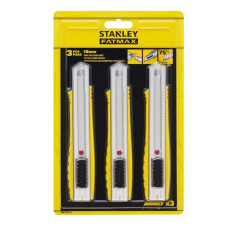 Нож Stanley FatMax 3 шт, длиной 155 мм с лезвием шириной 18 мм с отламывающимися сегментами (FMHT10421-0)