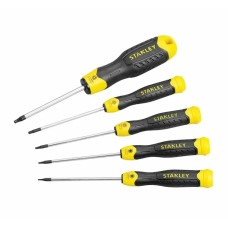Набор отверток Stanley 5 шт Coushen Grip TORX с отверстием: ТТ5, ТT6, ТT8, ТТ10, ТТ15. (STHT2-65155)