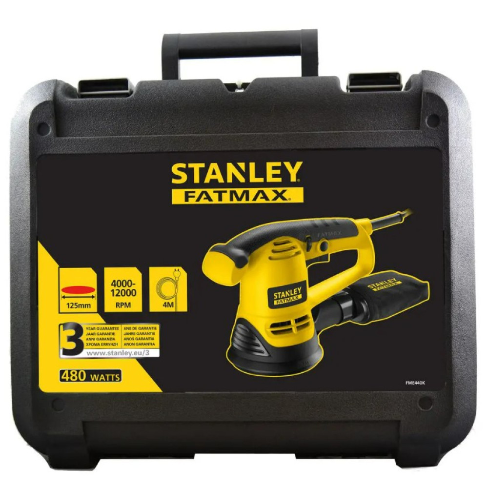 Шліфмашина ексцентрикова мережева Stanley Fatmax FME440K