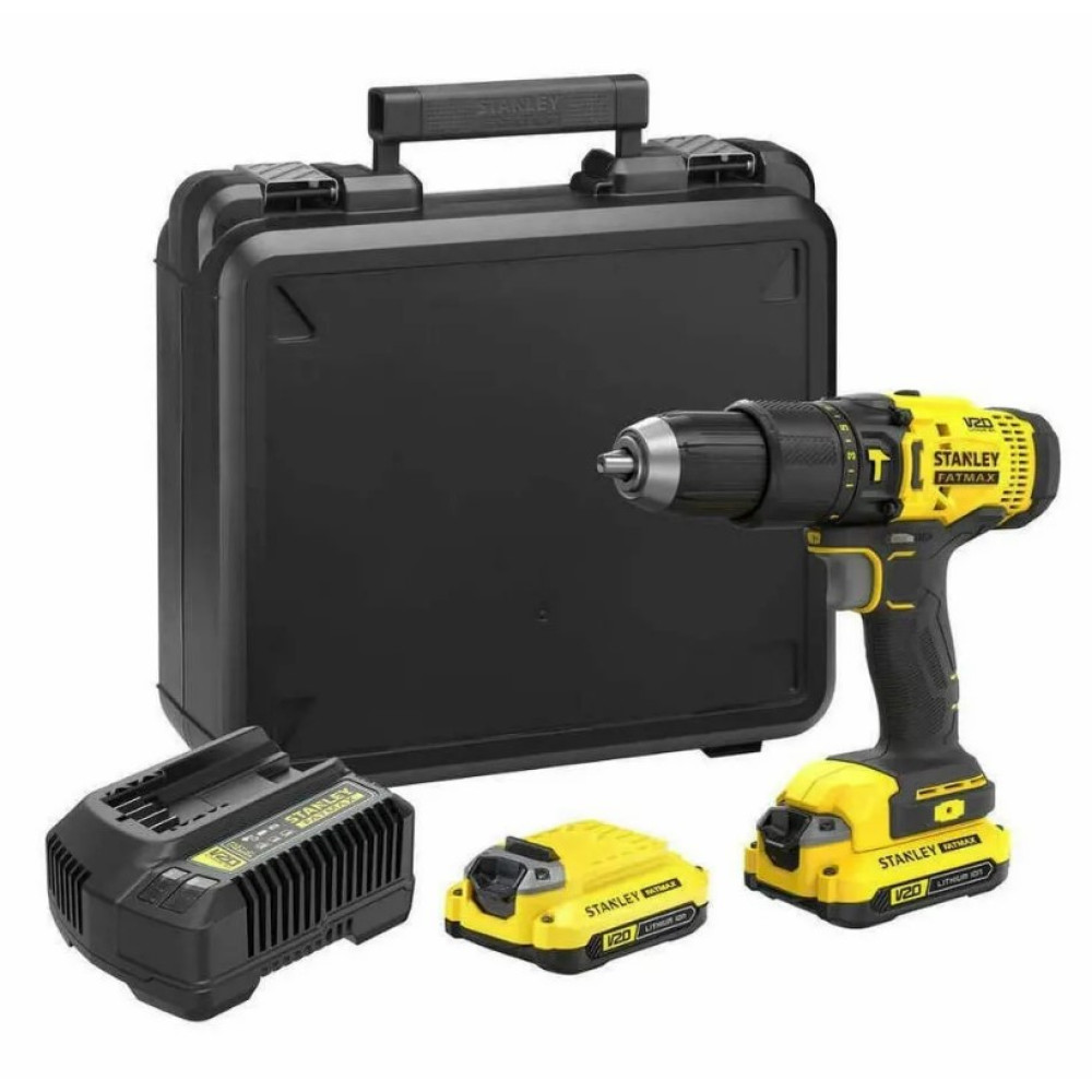 Дриль-шурупокрут ударний акумуляторний Stanley Fatmax з АКБ та ЗП SFMCD711C2K