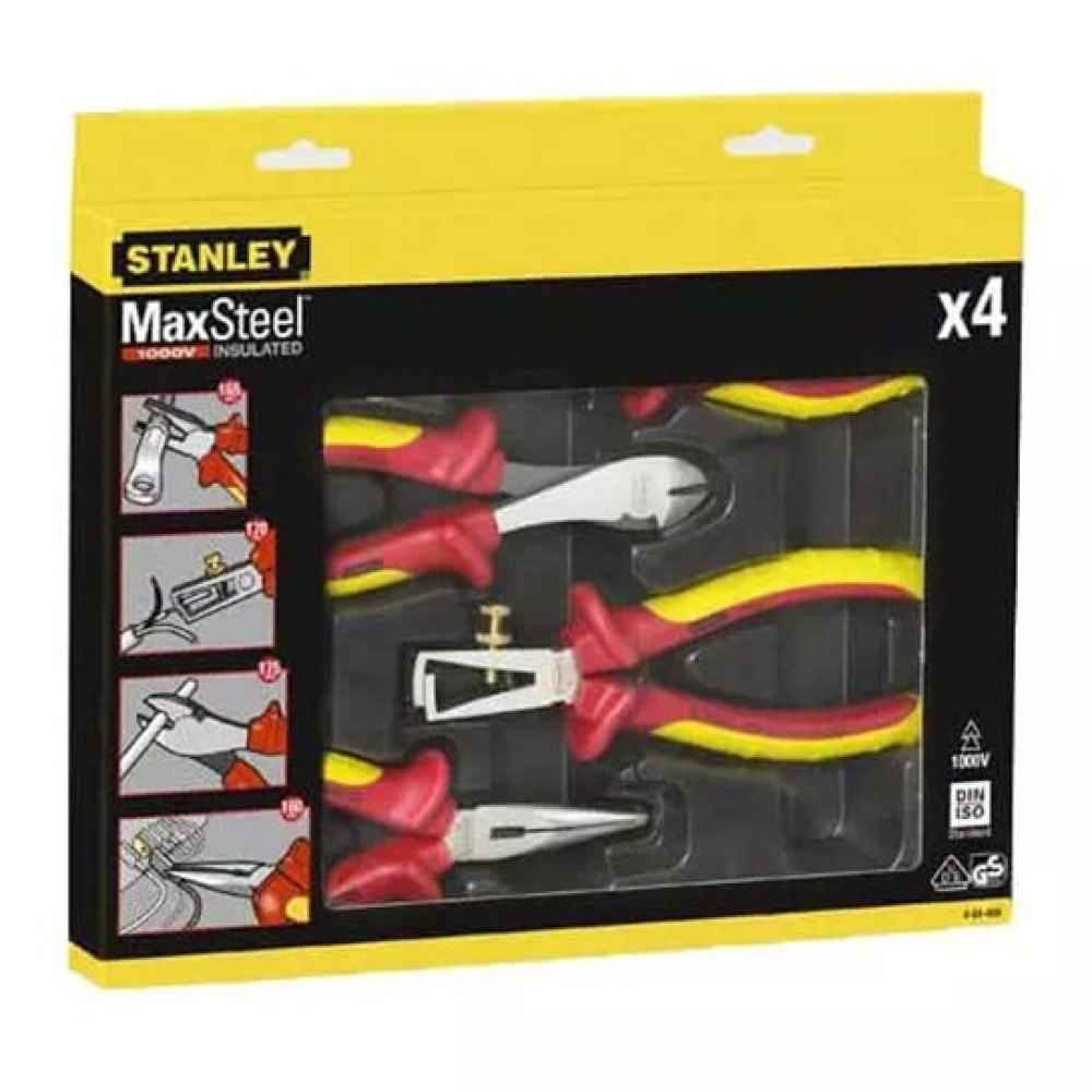 Набір шарнірно-губцевих інструментів для електрика Stanley 4 предмета (4-84-489)