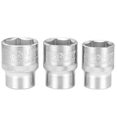 Набор торцевых головок Stanley 1/2 Maxi Drive с шестигранным профилем 3 шт (FMMT17095-0)