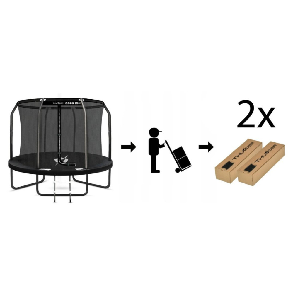 Батут із внутрішньою сіткою THUNDER Inside Elite 14FT 427 см Black