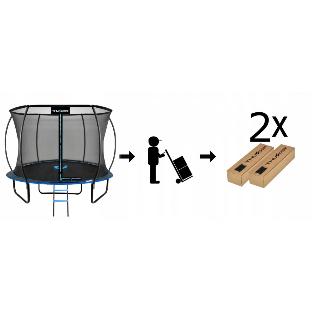 Батут із внутрішньою сіткою THUNDER Inside Ultra 10FT 312 см Black/Blue