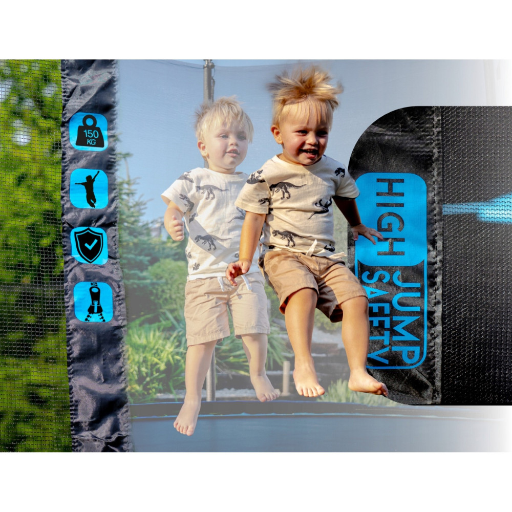 Батут із внутрішньою сіткою THUNDER Inside Ultra 12FT 374 см Black/Blue