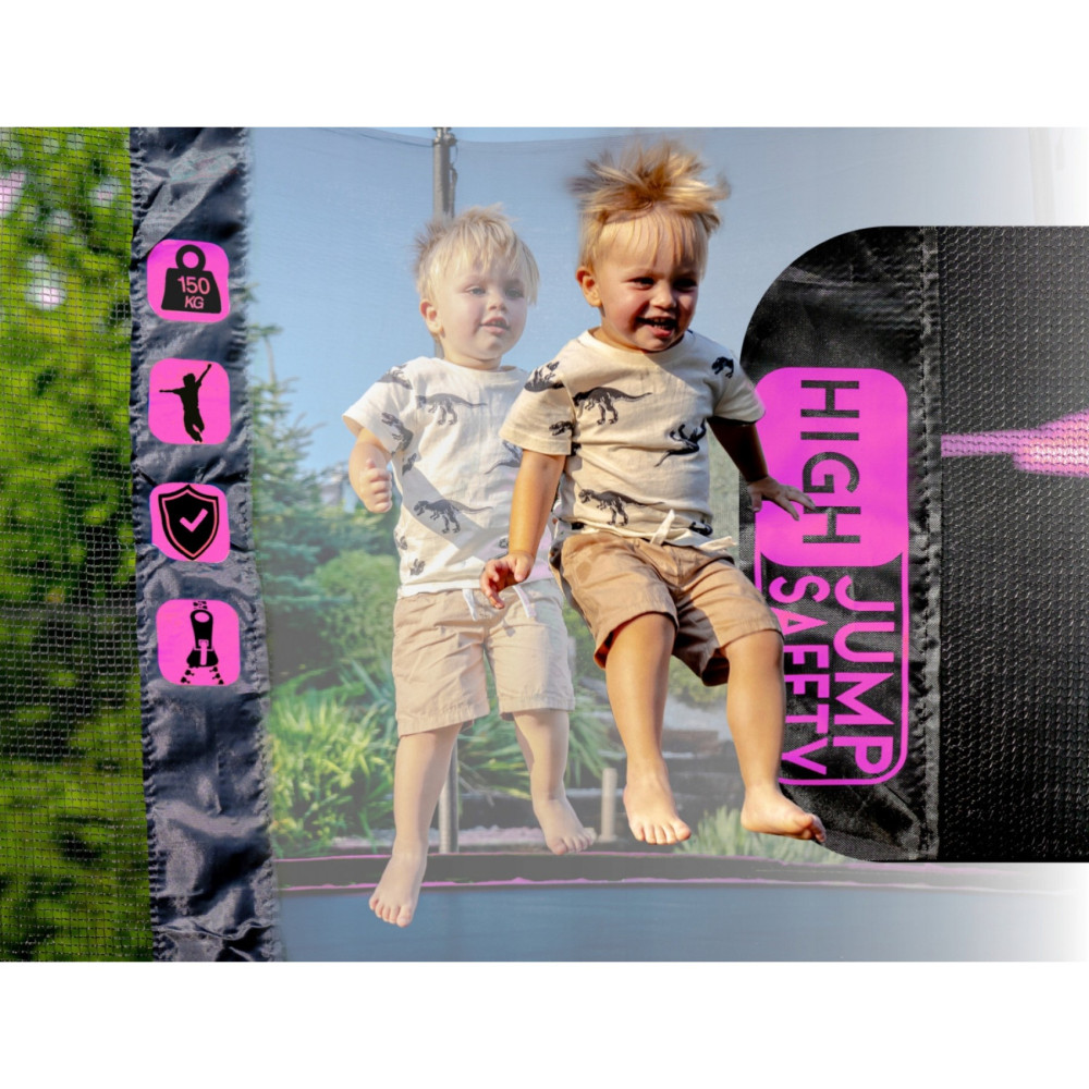 Батут із внутрішньою сіткою THUNDER Inside Ultra 16FT 490 см Black/Pink