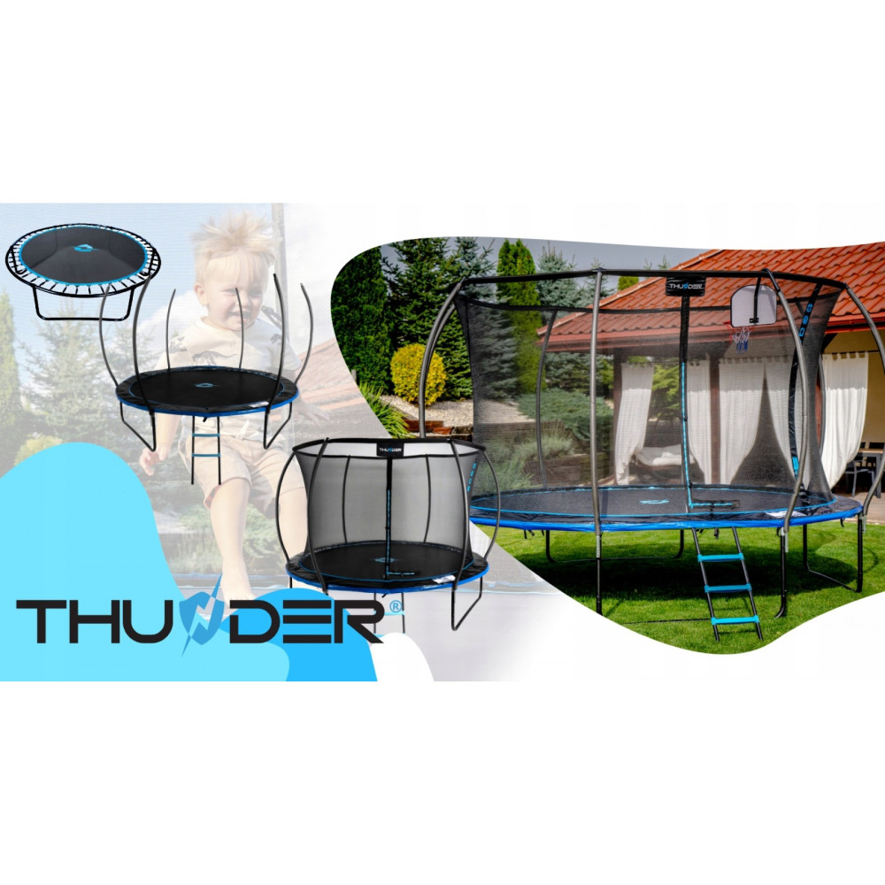 Батут с внутренней сеткой THUNDER Inside Ultra 6FT 185 см Black/Blue