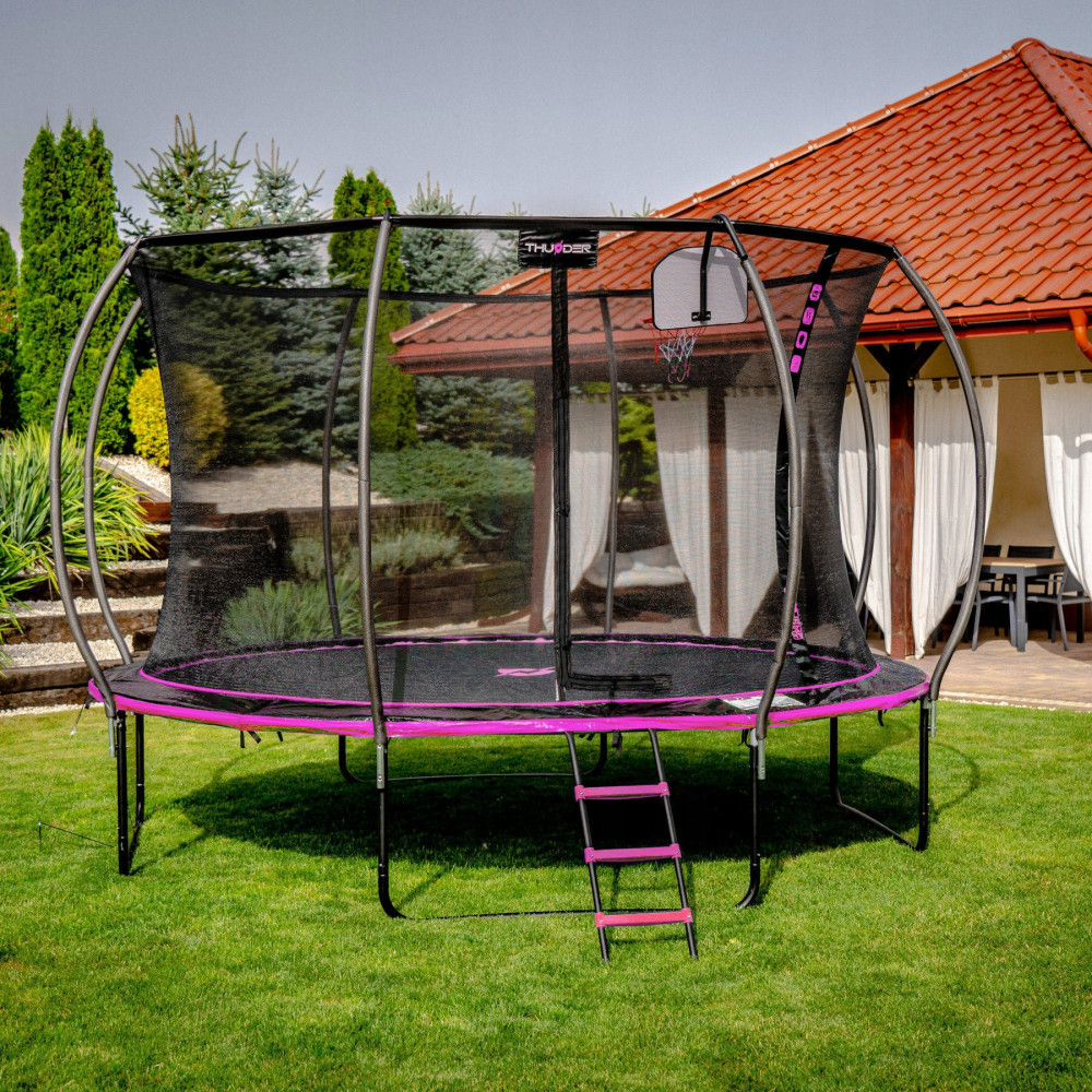 Батут із внутрішньою сіткою THUNDER Inside Ultra 6FT 185 см Black/Pink