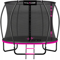 Батут із внутрішньою сіткою THUNDER Inside Ultra 8FT 255 см Black/Pink