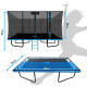 Батут с внутренней сеткой THUNDER Outside Phenom 8x12FT Black\Blue