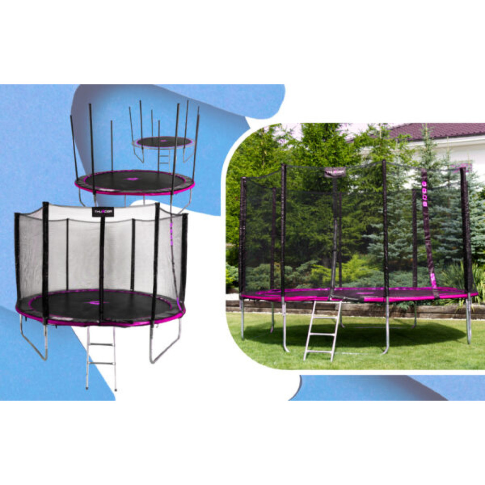 Батут с внутренней сеткой THUNDER OUTSIDE PRO 10FT 305 см Black/Pink