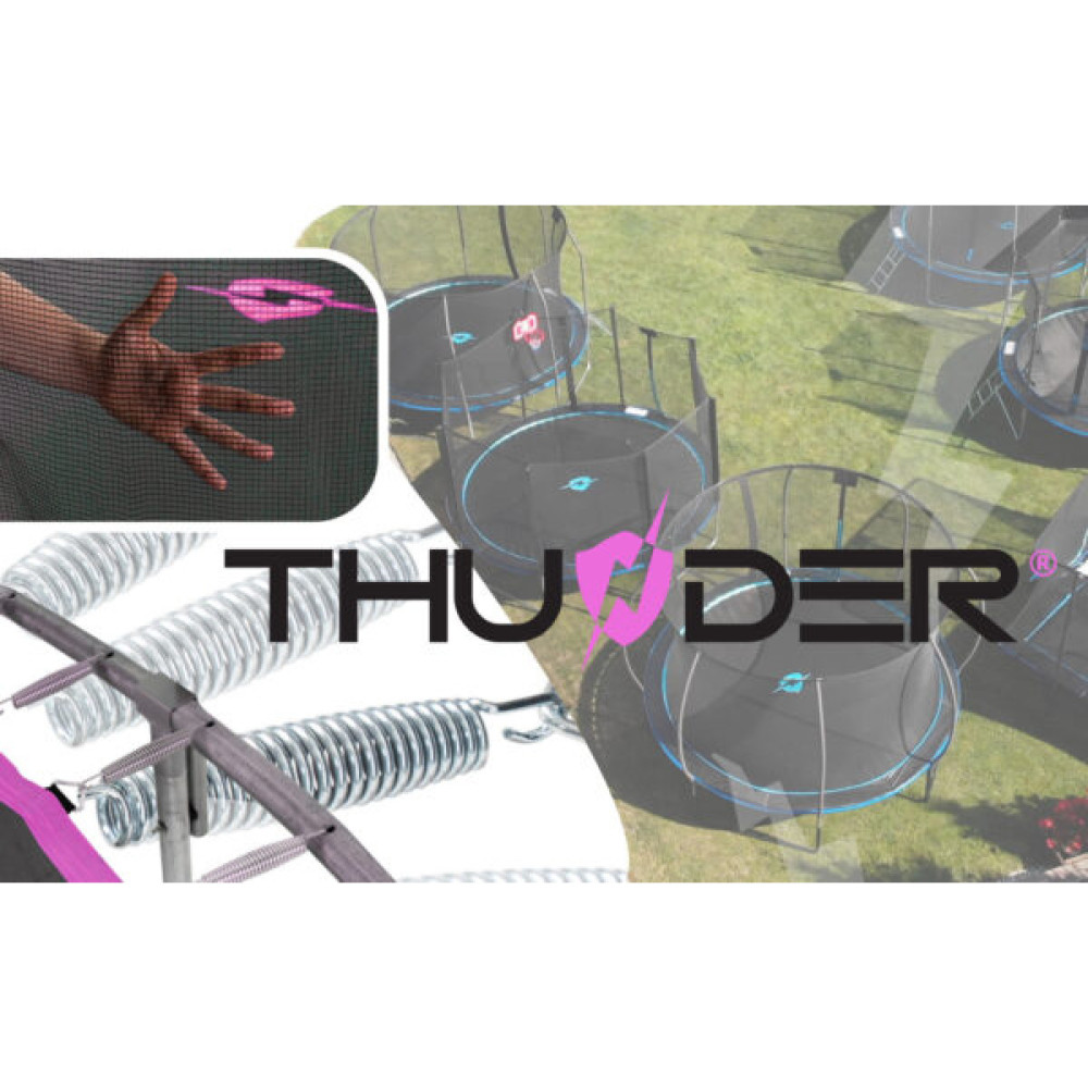 Батут с внутренней сеткой THUNDER OUTSIDE PRO 14FT 427 см Black/Pink