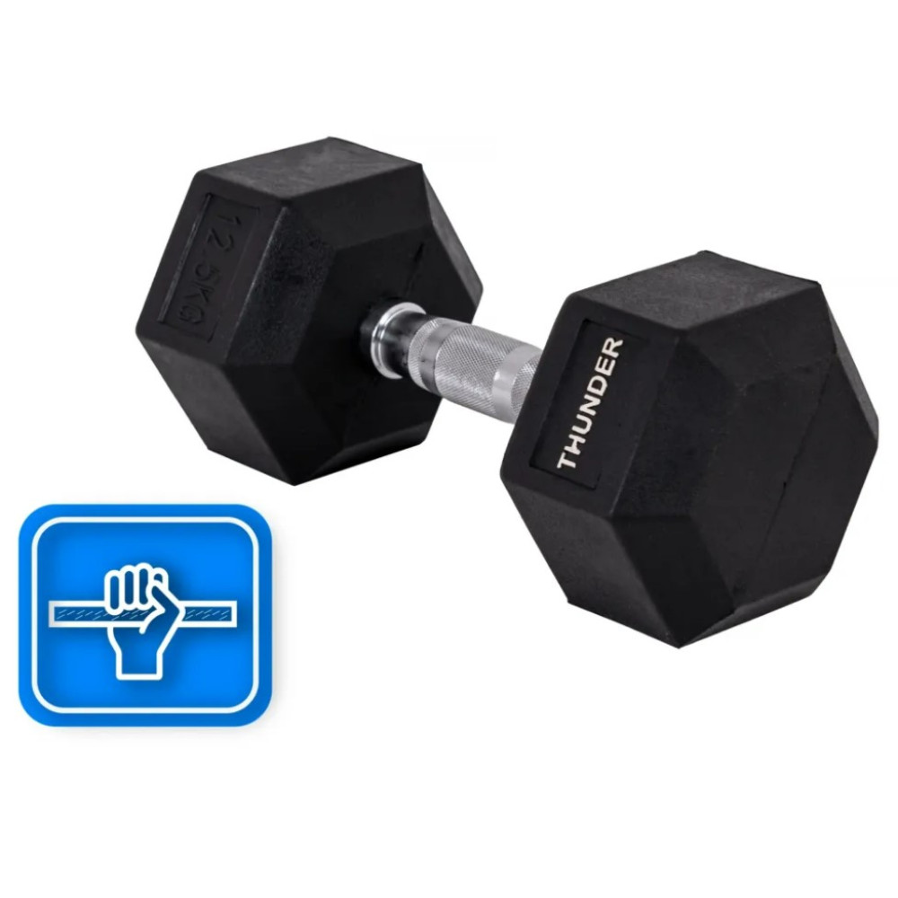 Гантель шестигранна Thunder 12,5 кг (HEXAGONAL-DUMBBELLS-12,5K)