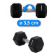 Гантель шестигранна Thunder 12,5 кг (HEXAGONAL-DUMBBELLS-12,5K)